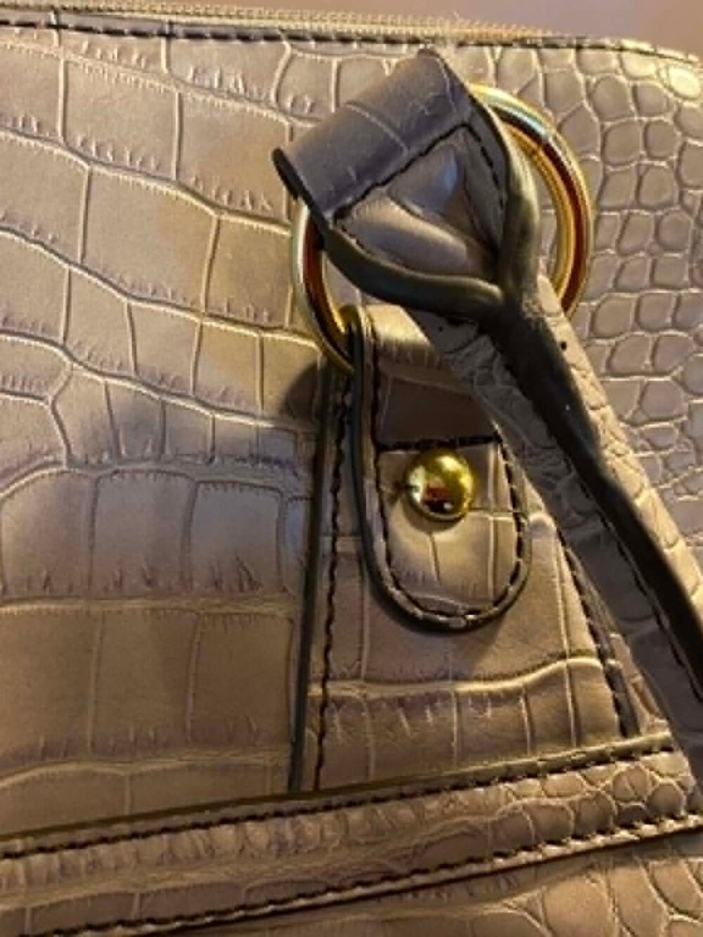 Liz Claiborne Grey Alligator Texture Laptop Bag - Picture 7 of 10